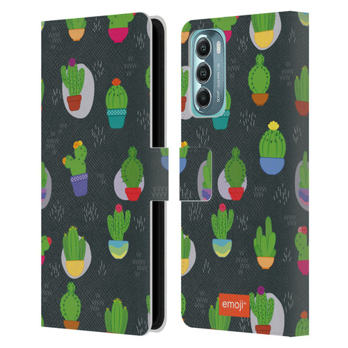 emoji® Cactus And Pineapple Pattern Leather Book Wallet Case Cover For Motorola Moto G Stylus 5G (2022)