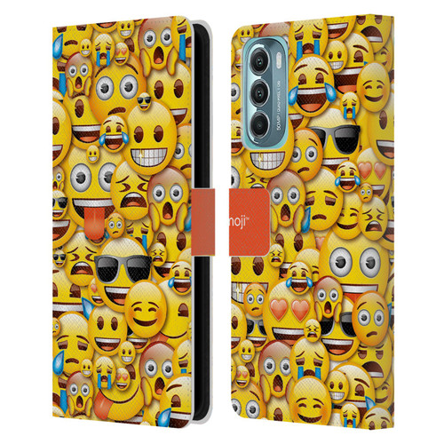 emoji® Full Patterns Smileys Leather Book Wallet Case Cover For Motorola Moto G Stylus 5G (2022)