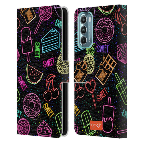 emoji® Neon Sweet Leather Book Wallet Case Cover For Motorola Moto G Stylus 5G (2022)