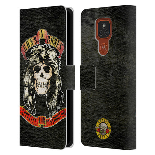 Guns N' Roses Vintage Adler Leather Book Wallet Case Cover For Motorola Moto E7 Plus