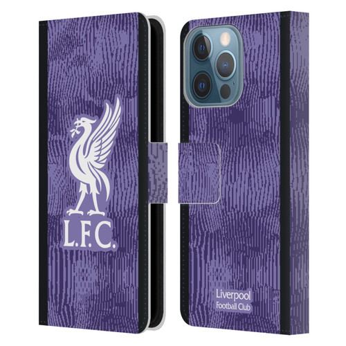 Liverpool Football Club 2023/24 Third Kit Leather Book Wallet Case Cover For Apple iPhone 13 Pro