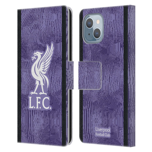 Liverpool Football Club 2023/24 Third Kit Leather Book Wallet Case Cover For Apple iPhone 14