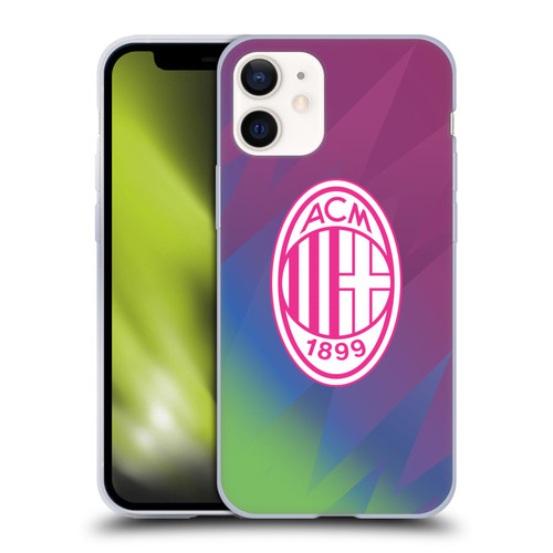 AC Milan 2023/24 Crest Kit Third Soft Gel Case for Apple iPhone 12 Mini