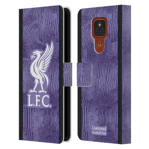 Liverpool Football Club 2023/24 Third Kit Leather Book Wallet Case Cover For Motorola Moto E7 Plus