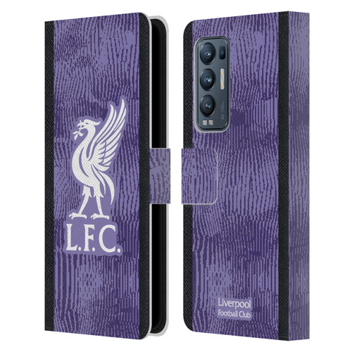 Liverpool Football Club 2023/24 Third Kit Leather Book Wallet Case Cover For OPPO Find X3 Neo / Reno5 Pro+ 5G