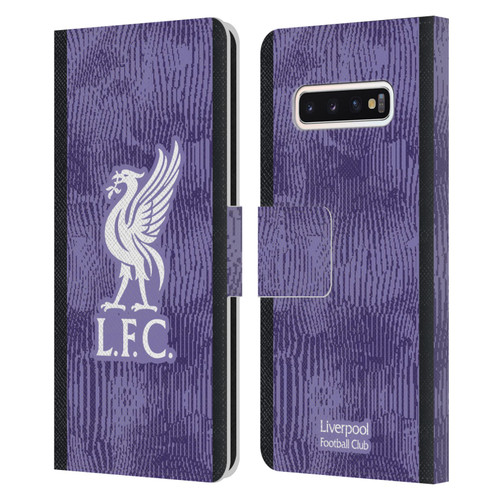 Liverpool Football Club 2023/24 Third Kit Leather Book Wallet Case Cover For Samsung Galaxy S10