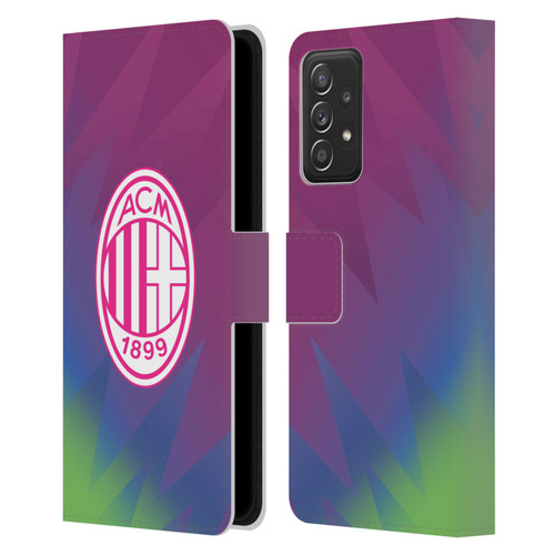 AC Milan 2023/24 Crest Kit Third Leather Book Wallet Case Cover For Samsung Galaxy A52 / A52s / 5G (2021)
