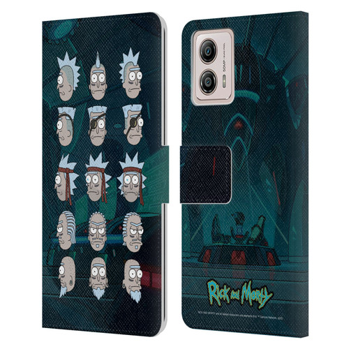 Rick And Morty Season 3 Character Art Seal Team Ricks Leather Book Wallet Case Cover For Motorola Moto G53 5G