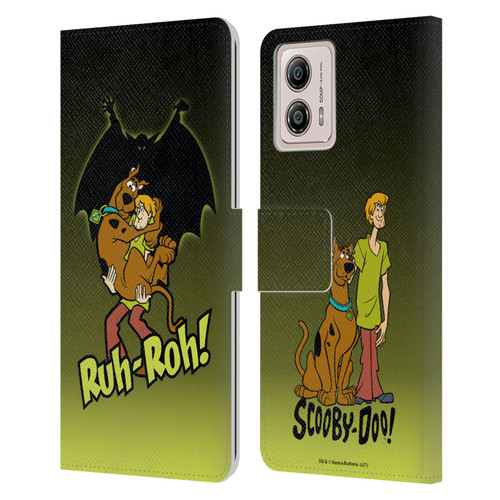 Scooby-Doo Mystery Inc. Ruh-Roh Leather Book Wallet Case Cover For Motorola Moto G53 5G