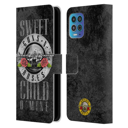 Guns N' Roses Vintage Sweet Child O' Mine Leather Book Wallet Case Cover For Motorola Moto G100