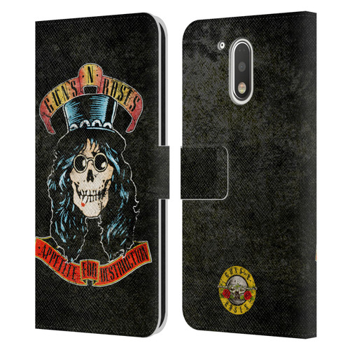 Guns N' Roses Vintage Slash Leather Book Wallet Case Cover For Motorola Moto G41