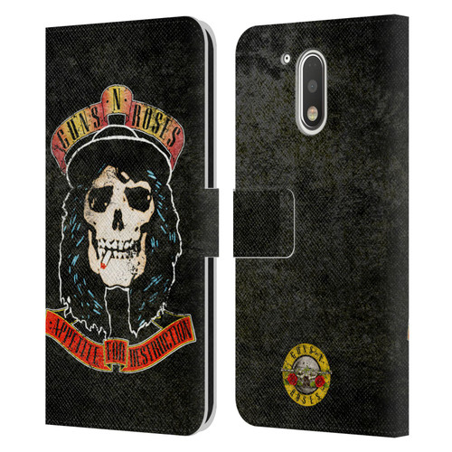 Guns N' Roses Vintage Stradlin Leather Book Wallet Case Cover For Motorola Moto G41