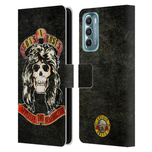 Guns N' Roses Vintage Adler Leather Book Wallet Case Cover For Motorola Moto G Stylus 5G (2022)