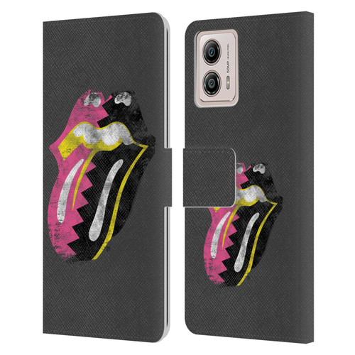 The Rolling Stones Albums Girls Pop Art Tongue Solo Leather Book Wallet Case Cover For Motorola Moto G53 5G