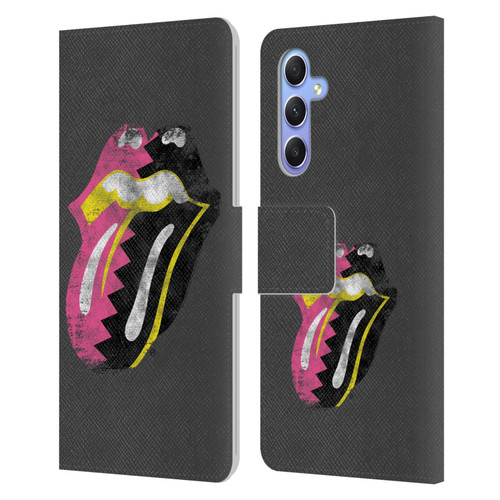 The Rolling Stones Albums Girls Pop Art Tongue Solo Leather Book Wallet Case Cover For Samsung Galaxy A34 5G