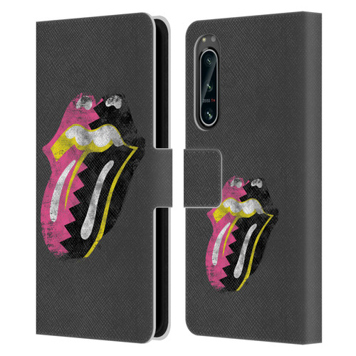The Rolling Stones Albums Girls Pop Art Tongue Solo Leather Book Wallet Case Cover For Sony Xperia 5 IV