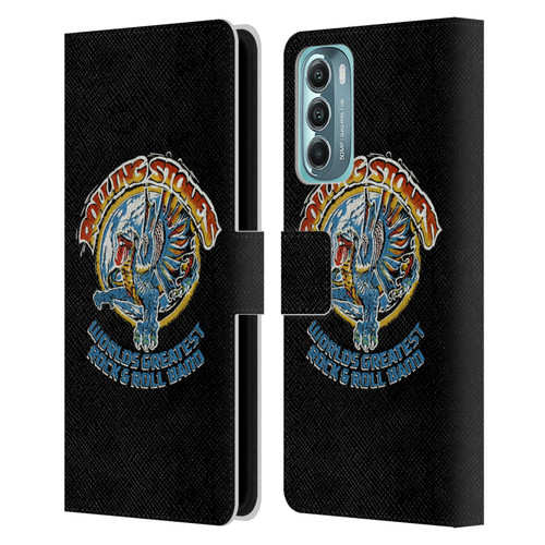 The Rolling Stones Graphics Greatest Rock And Roll Band Leather Book Wallet Case Cover For Motorola Moto G Stylus 5G (2022)