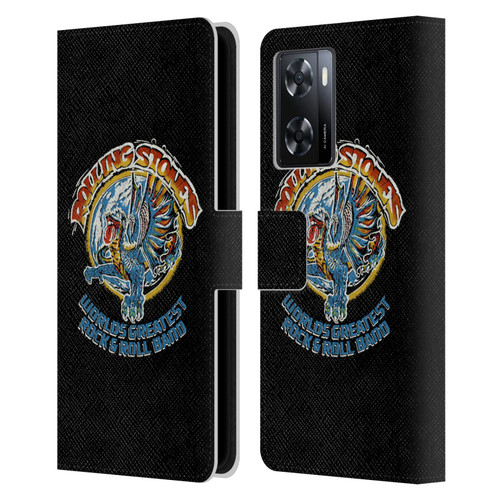 The Rolling Stones Graphics Greatest Rock And Roll Band Leather Book Wallet Case Cover For OPPO A57s