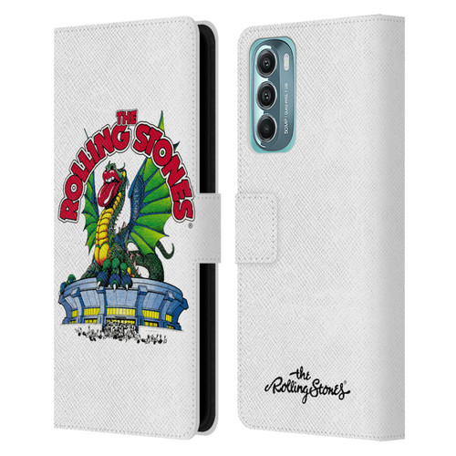 The Rolling Stones Key Art Dragon Leather Book Wallet Case Cover For Motorola Moto G Stylus 5G (2022)