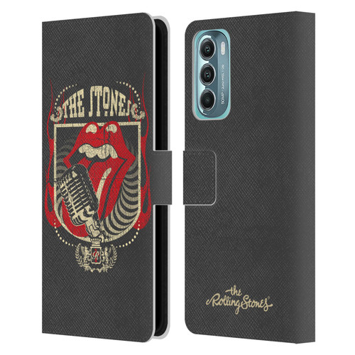 The Rolling Stones Key Art Jumbo Tongue Leather Book Wallet Case Cover For Motorola Moto G Stylus 5G (2022)