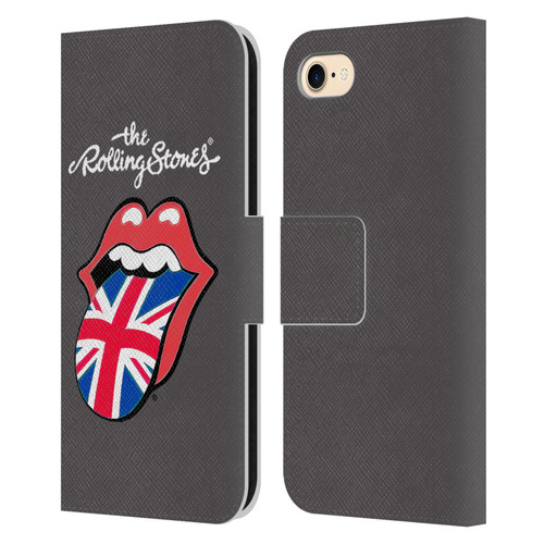 The Rolling Stones International Licks 1 United Kingdom Leather Book Wallet Case Cover For Apple iPhone 7 / 8 / SE 2020 & 2022