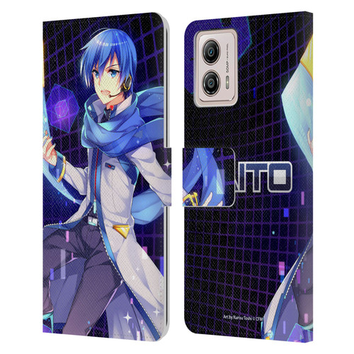 Hatsune Miku Characters Kaito Leather Book Wallet Case Cover For Motorola Moto G53 5G