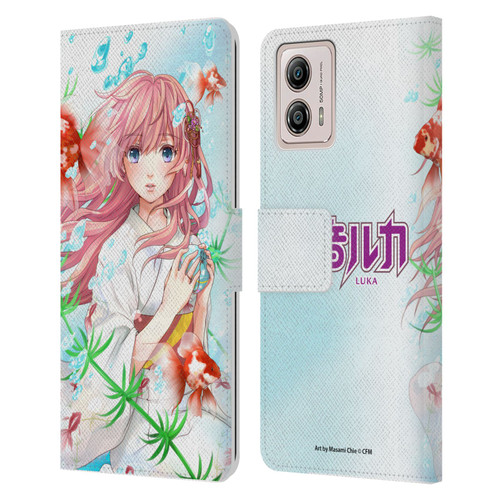 Hatsune Miku Characters Megurine Luka Leather Book Wallet Case Cover For Motorola Moto G53 5G