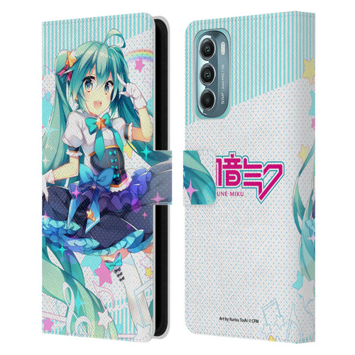 Hatsune Miku Graphics Stars And Rainbow Leather Book Wallet Case Cover For Motorola Moto G Stylus 5G (2022)