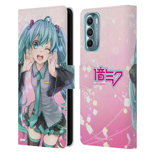 Hatsune Miku Graphics Wink Leather Book Wallet Case Cover For Motorola Moto G Stylus 5G (2022)