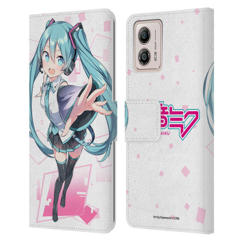 Hatsune Miku Graphics Cute Leather Book Wallet Case Cover For Motorola Moto G53 5G