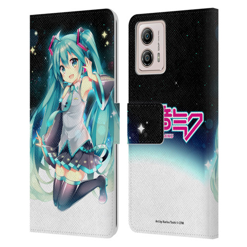 Hatsune Miku Graphics Night Sky Leather Book Wallet Case Cover For Motorola Moto G53 5G