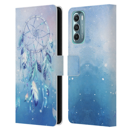 Simone Gatterwe Assorted Designs Blue Dreamcatcher Leather Book Wallet Case Cover For Motorola Moto G Stylus 5G (2022)