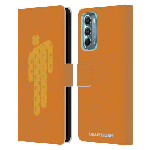 Billie Eilish Key Art Blohsh Orange Leather Book Wallet Case Cover For Motorola Moto G Stylus 5G (2022)
