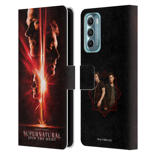 Supernatural Key Art Sam, Dean & Castiel Leather Book Wallet Case Cover For Motorola Moto G Stylus 5G (2022)