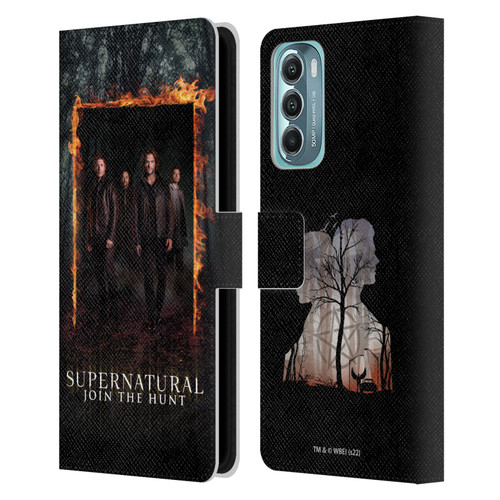 Supernatural Key Art Sam, Dean, Castiel & Crowley Leather Book Wallet Case Cover For Motorola Moto G Stylus 5G (2022)