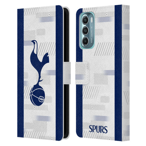 Tottenham Hotspur F.C. 2023/24 Badge Home Kit Leather Book Wallet Case Cover For Motorola Moto G Stylus 5G (2022)