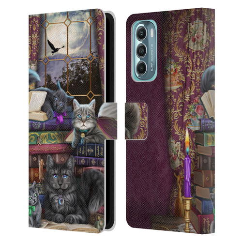 Brigid Ashwood Cats Storytime Cats And Books Leather Book Wallet Case Cover For Motorola Moto G Stylus 5G (2022)