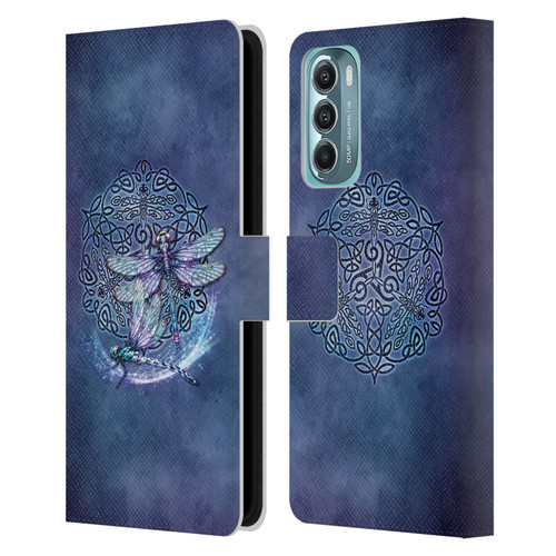 Brigid Ashwood Celtic Wisdom Dragonfly Leather Book Wallet Case Cover For Motorola Moto G Stylus 5G (2022)