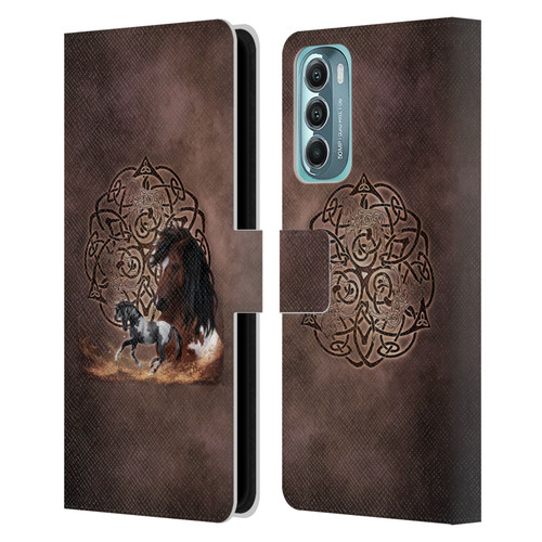 Brigid Ashwood Celtic Wisdom Horse Leather Book Wallet Case Cover For Motorola Moto G Stylus 5G (2022)