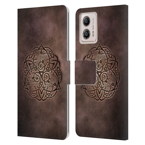 Brigid Ashwood Celtic Wisdom Knot Horse Leather Book Wallet Case Cover For Motorola Moto G53 5G