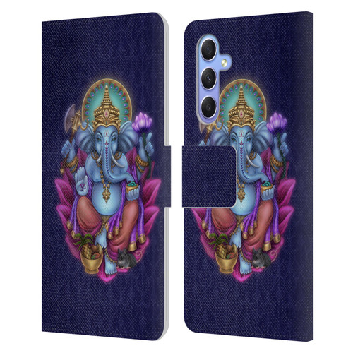 Brigid Ashwood Sacred Symbols Ganesha Leather Book Wallet Case Cover For Samsung Galaxy A34 5G