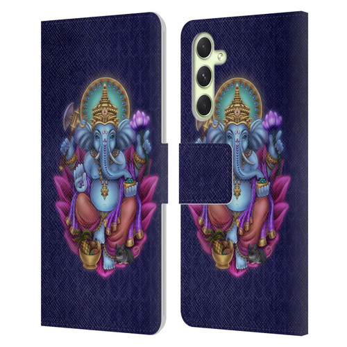 Brigid Ashwood Sacred Symbols Ganesha Leather Book Wallet Case Cover For Samsung Galaxy A54 5G