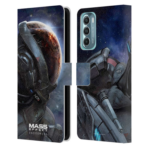 EA Bioware Mass Effect Andromeda Graphics Key Art 2017 Leather Book Wallet Case Cover For Motorola Moto G Stylus 5G (2022)