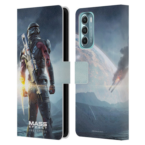EA Bioware Mass Effect Andromeda Graphics Key Art Super Deluxe 2017 Leather Book Wallet Case Cover For Motorola Moto G Stylus 5G (2022)