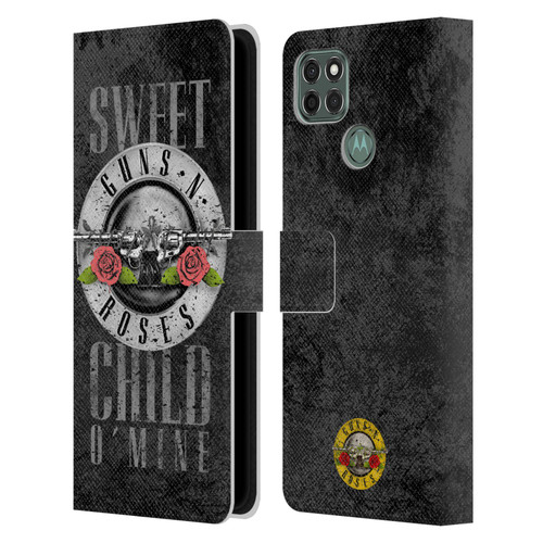 Guns N' Roses Vintage Sweet Child O' Mine Leather Book Wallet Case Cover For Motorola Moto G9 Power