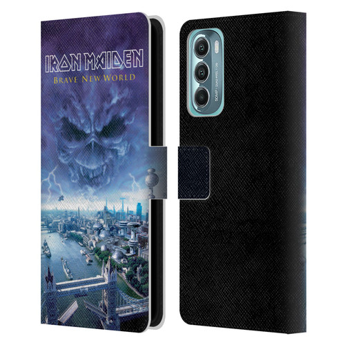 Iron Maiden Album Covers Brave New World Leather Book Wallet Case Cover For Motorola Moto G Stylus 5G (2022)