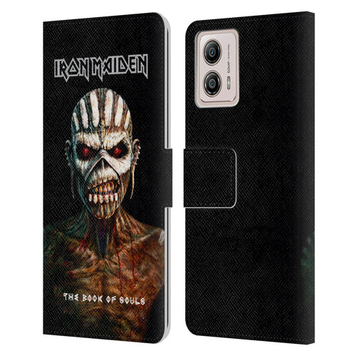 Iron Maiden Album Covers The Book Of Souls Leather Book Wallet Case Cover For Motorola Moto G53 5G