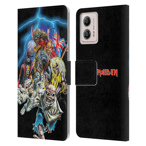Iron Maiden Art Best Of Beast Leather Book Wallet Case Cover For Motorola Moto G53 5G
