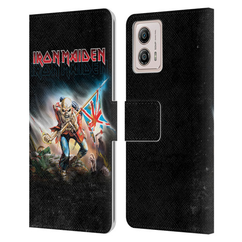 Iron Maiden Art Trooper 2016 Leather Book Wallet Case Cover For Motorola Moto G53 5G