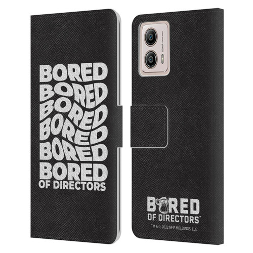 Bored of Directors Graphics Bored Leather Book Wallet Case Cover For Motorola Moto G53 5G